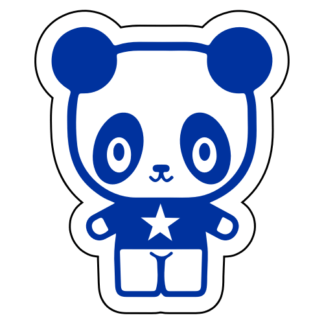 Young Star Panda Sticker (Blue)